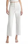 Moussy Amherst High-rise Straight Leg Jeans In White In White
