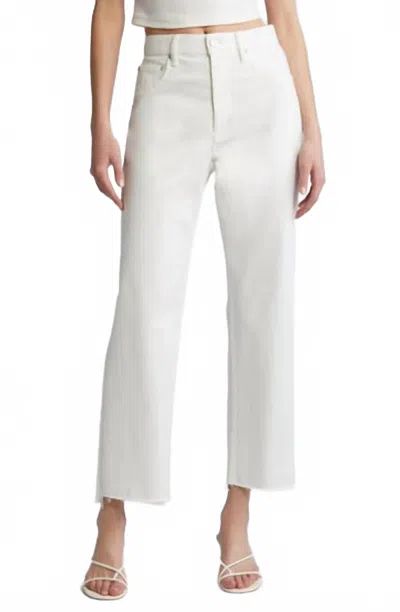 Moussy Amherst High-rise Straight Leg Jeans In White
