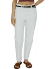 Moussy Amherst Wide Straight Jeans In White In White
