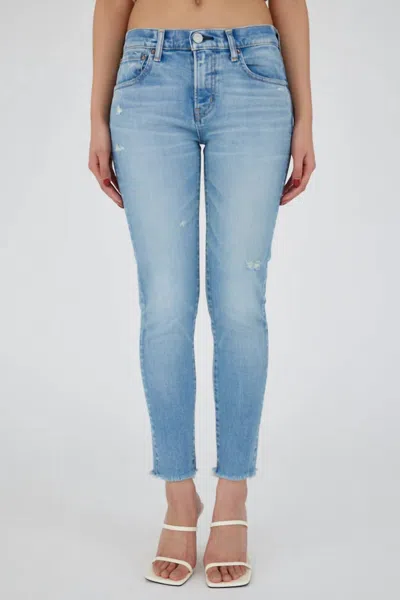 Moussy Andersonville Skinny Jeans In Light Blue