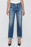 Moussy Aquebogue Straight Jeans In Blue In Blue