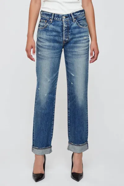 Moussy Aquebogue Straight Jeans In Blue