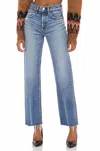 Moussy Ashley's Wide Straight Jeans In Blue In Blue