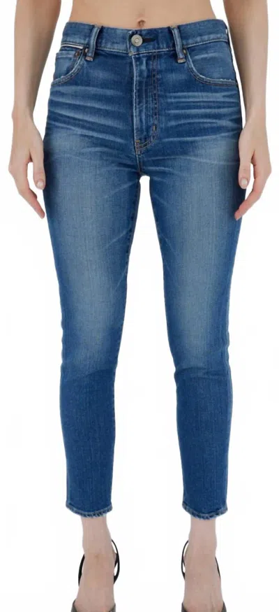Moussy Ballena High Rise Skinny In Blue