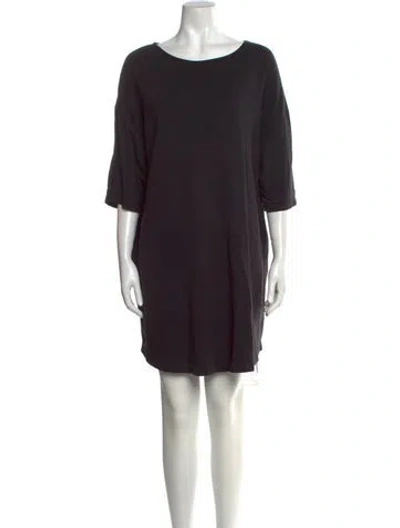 Pre-owned Moussy Bateau Neckline Mini Dress In Black