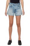Moussy Bayville Jean Shorts In Blue In Blue