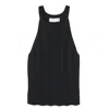 Moussy Braid Delta Tank Top In Black In Black