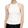 Moussy Braid Delta Tank Top In Off White In White
