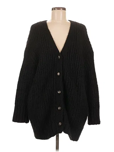 Pre-owned Moussy Cardigan Sweater In Black