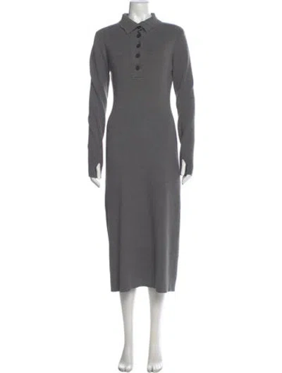 Pre-owned Moussy Cashmere Long Dress In Gray