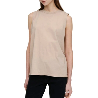 Moussy Clear Plain Tank Top In Taupe In Neutral
