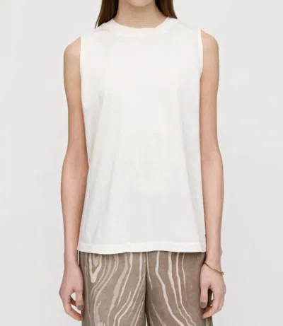 Moussy Clear Plain Tank Top In White