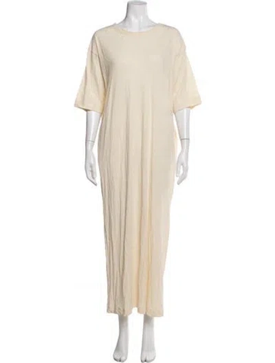 Pre-owned Moussy Crew Neck Long Dress W/ Tags In Neutrals