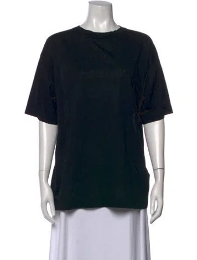 Pre-owned Moussy Crew Neck Short Sleeve T-shirt In Black