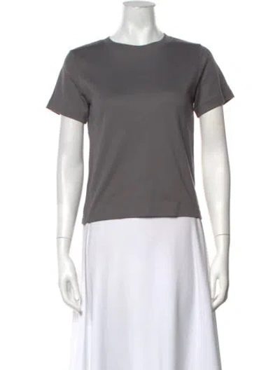 Pre-owned Moussy Crew Neck Short Sleeve T-shirt In Grey