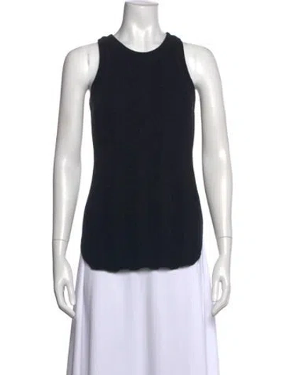 Pre-owned Moussy Crew Neck Sleeveless Top In Black