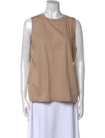 Pre-owned Moussy Crew Neck Sleeveless Top In Neutral