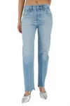 Moussy Cumberland Straight Jeans In Ltblu In Blue