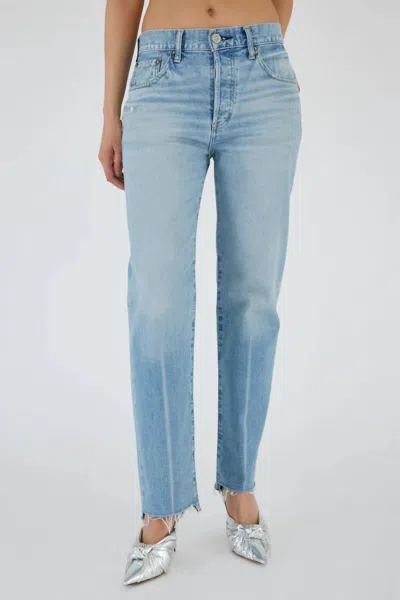 Moussy Cumberland Straight Jeans In Light Blue