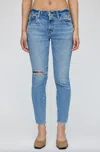 Moussy Depew Skinny Jeans In Blue In Animal Print