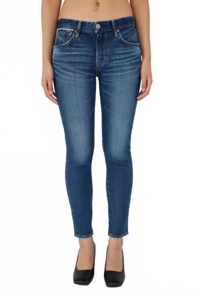 Moussy Douglass Skinny Jeans In Dark Blue