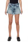 Moussy Douglaston Denim Shorts In Blue In Blue