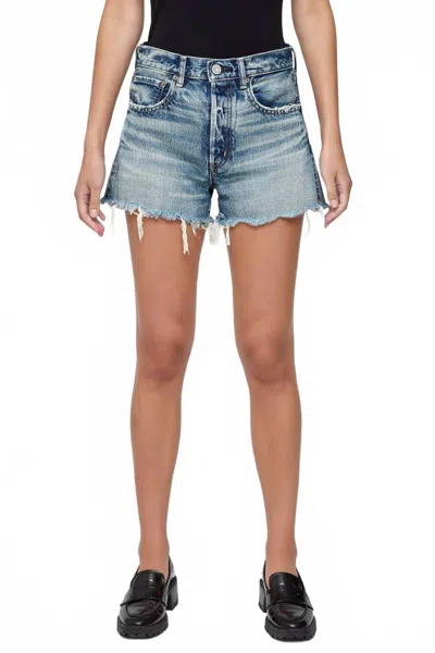 Moussy Douglaston Denim Shorts In Blue