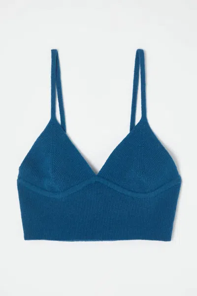 Moussy Ensemble Knit Bra Top In Light Blue