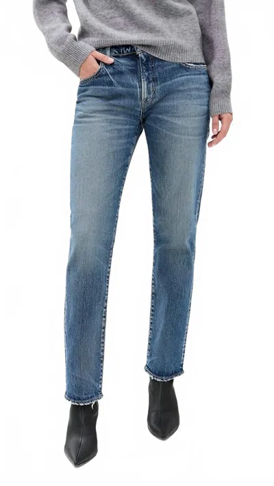 Moussy Florahome Slim Straight Jeans In Blue