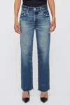 Moussy Gleason Straight Leg Jeans In Blue In Blue