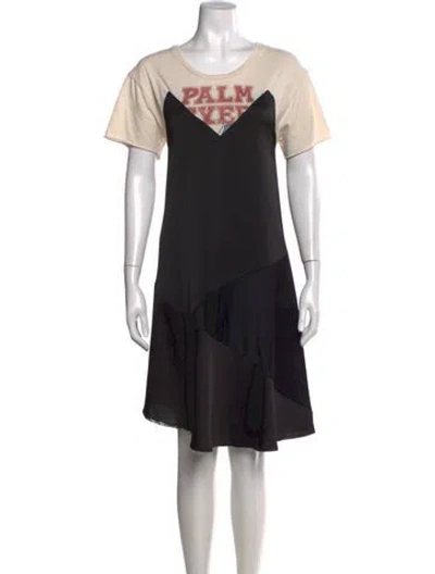 Pre-owned Moussy Graphic Print Mini Dress In Pink