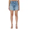 Moussy Graterford High-rise Shorts In Blue In Blue