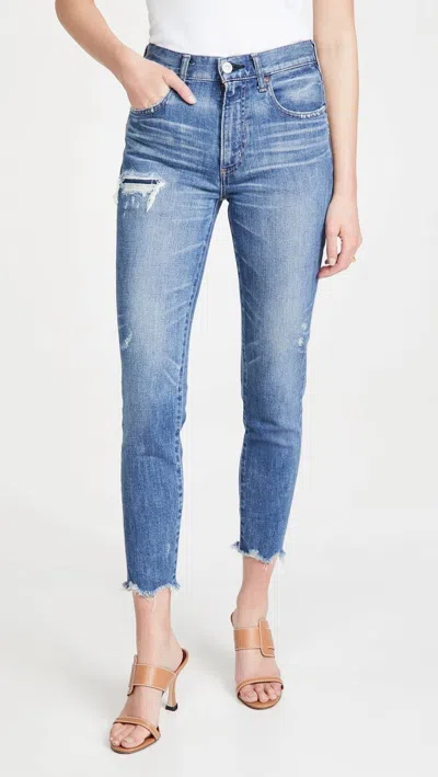 Moussy Hammond Skinny High Rise Jean In Blue