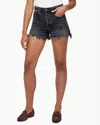 Moussy Harrington High-rise Shorts In Black In Black