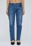 Moussy Harris Straight Jeans In Blue In Blue