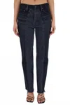 Moussy Hearthstone Straight Jean In Black In Black