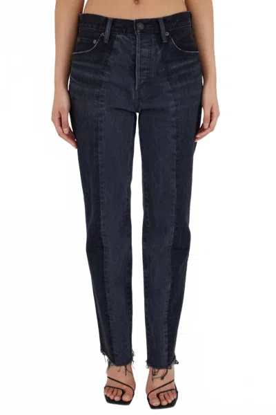 Moussy Hearthstone Straight Jean In Black