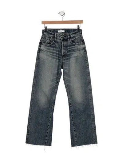 Pre-owned Moussy High-rise Flared Jeans In Blue