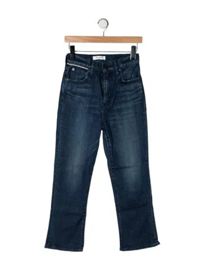 Pre-owned Moussy High-rise Flared Jeans In Blue