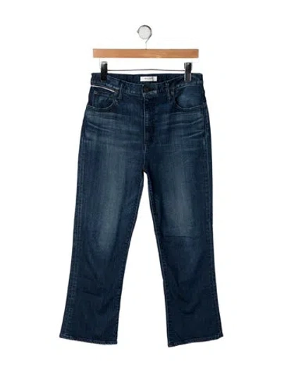 Pre-owned Moussy High-rise Flared Jeans In Blue