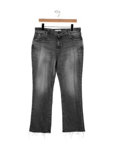 Pre-owned Moussy High-rise Flared Jeans In Gray