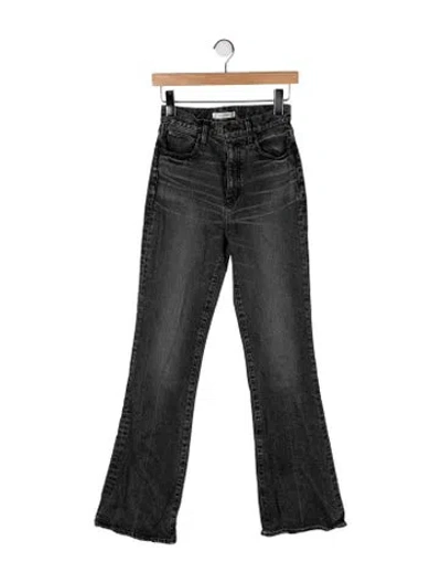 Pre-owned Moussy High-rise Flared Jeans In Gray