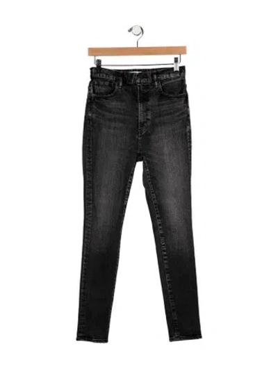 Pre-owned Moussy High-rise Skinny Leg Jeans In Black