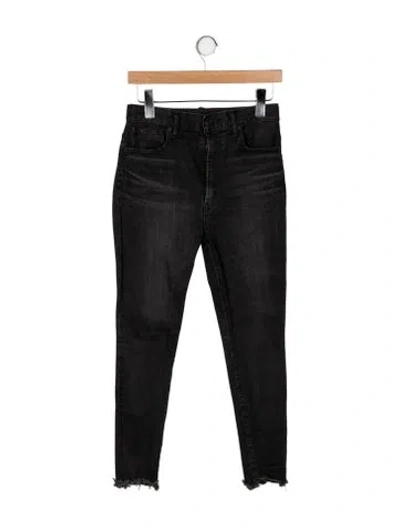 Pre-owned Moussy High-rise Skinny Leg Jeans In Black