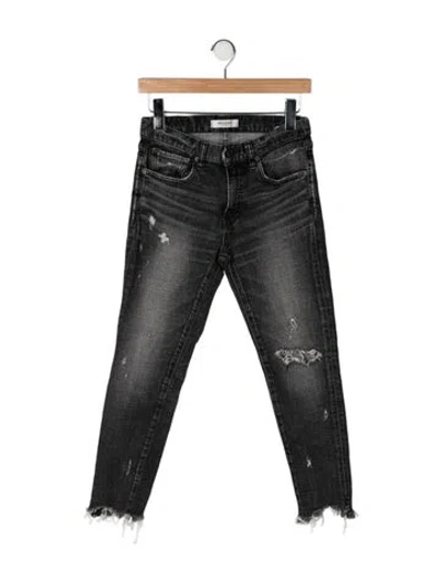 Pre-owned Moussy High-rise Skinny Leg Jeans In Black