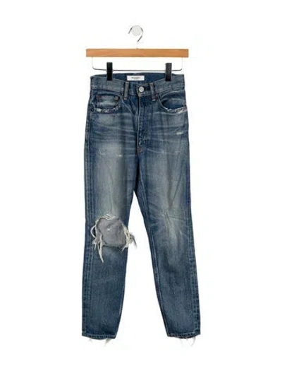 Pre-owned Moussy High-rise Skinny Leg Jeans In Blue
