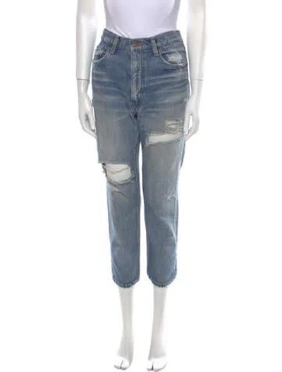 Pre-owned Moussy High-rise Skinny Leg Jeans In Blue