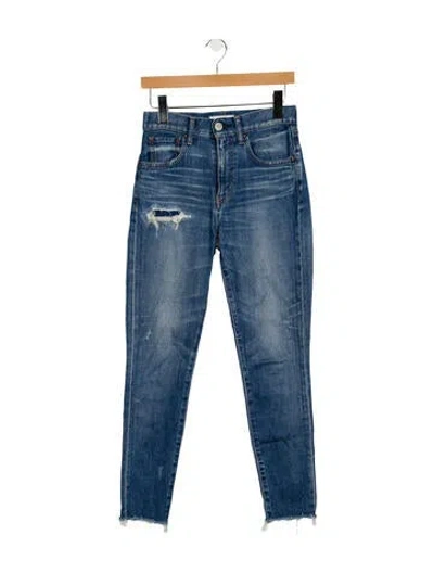 Pre-owned Moussy High-rise Skinny Leg Jeans In Blue
