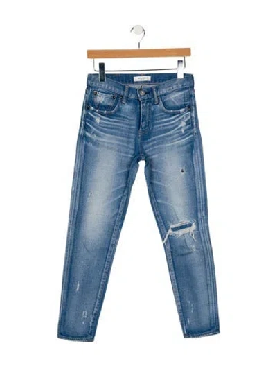 Pre-owned Moussy High-rise Skinny Leg Jeans In Blue