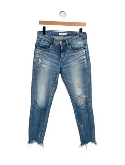 Pre-owned Moussy High-rise Skinny Leg Jeans In Blue